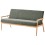 Beliani Sofa 3 Seater ESRUM Fabric Light Brown/ Green 4