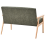 Beliani Sofa 2 Seater ESRUM Fabric Light Brown/ Green 5