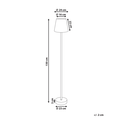 Beliani Floor Lamp HANGER Metal Brown 2