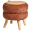 Beliani Storage Pouffe HAWLEY Chenille Golden Brown 4