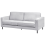 Beliani Living Room Set 4 Seater SAVALEN Fabric Light Grey 5