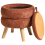 Beliani Storage Pouffe HAWLEY Chenille Golden Brown 5