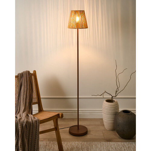 Beliani Floor Lamp HANGER Metal Brown 1