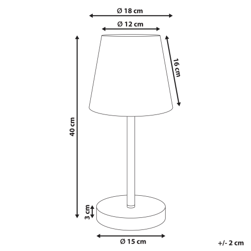 Beliani Table Lamp HANGER Metal Brown 2