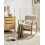 Beliani Rocking Chair SKOVDE Fabric Light Beige 4