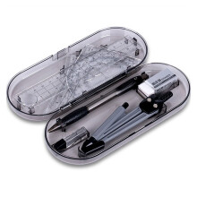 Math Geometry Kit Sets Protractor Drawing Triangle Eraser Compass Set