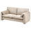 Beliani Sofa 2 Seater GETA Fabric Taupe 4