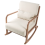 Beliani Rocking Chair SKOVDE Fabric Light Beige 3