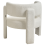 Beliani Armchair BUREA Chenille Off-White 6