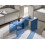 Beliani Set of 2 Side Tables KENDALL Tempered Glass Blue 6