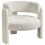 Beliani Armchair BUREA Chenille Off-White 4
