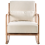 Beliani Rocking Chair SKOVDE Fabric Light Beige 2