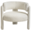 Beliani Armchair BUREA Chenille Off-White 5