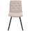 Beliani Set of 2 Dining Chairs CARVER Fabric Light Brown 5