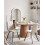 Beliani Set of 2 Dining Chairs CARVER Fabric Beige 2