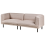 Beliani Sofa 3 Seater VORGOD Fabric Light Brown 4
