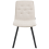 Beliani Set of 2 Dining Chairs CARVER Fabric Beige 5