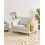 Beliani Armchair SAVALEN Fabric Off-White 2