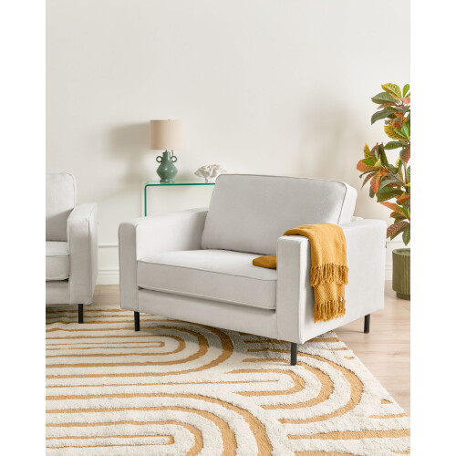 Beliani Armchair SAVALEN Fabric Off-White 1