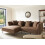 Beliani Corner Sofa 3 Seater SATER Fabric Brown Right Hand 2
