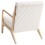 Beliani Armchair SORSELE Corduroy White 2