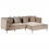 Beliani Corner Sofa 3 Seater SATER Chenille Light Brown Left Hand 4