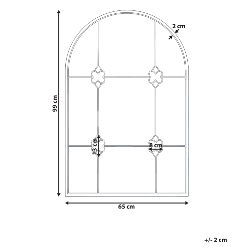 Beliani Wall Mirror THULAY 65 cm 99 cm Gold 1