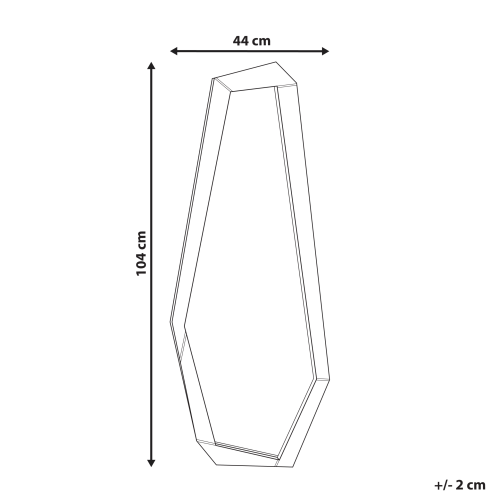 Beliani Wall Mirror CHANU 44 cm 104 cm Silver 2