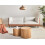 Beliani Sofa 3 Seater VORGOD Fabric Off-White 2