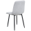 Beliani Set of 4 Dining Chairs TUSCOLA Fabric Light Grey 6