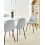 Beliani Set of 4 Dining Chairs CRANDALL Fabric Light Grey 2