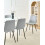 Beliani Set of 4 Dining Chairs TUSCOLA Fabric Light Grey 2