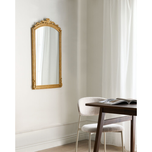Beliani Wall Mirror GORGES 55 cm 96 cm Metal Gold 1