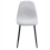 Beliani Set of 4 Dining Chairs CRANDALL Fabric Light Grey 5