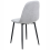 Beliani Set of 4 Dining Chairs CRANDALL Fabric Light Grey 6
