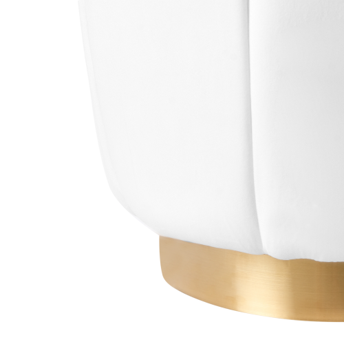 Beliani Pouffe IRVING Velvet White 1
