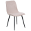 Beliani Set of 4 Dining Chairs TUSCOLA Fabric Beige 4