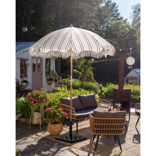 Beliani Patio Parasol 155 cm MONDELLO White/ Black 1
