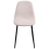 Beliani Set of 4 Dining Chairs CRANDALL Fabric Beige 5