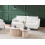 Beliani Sofa 3 Seater HOBRO Boucle White 2