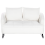 Beliani Sofa 2 Seater HOBRO Boucle White 4