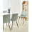 Beliani Set of 4 Dining Chairs TUSCOLA Fabric Light Green 2