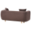 Beliani Sofa 2 Seater LILLEROD Fabric Dark Brown 5