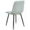 Beliani Set of 4 Dining Chairs TUSCOLA Fabric Light Green 6