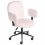 Beliani Desk Chair MORAGA Velvet Pastel Pink 4