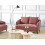 Beliani Sofa 2 Seater HOBRO Fabric Burgundy 2