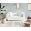 Beliani Sofa 2 Seater LILLEROD Fabric White 2