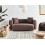 Beliani Sofa 2 Seater LILLEROD Fabric Dark Brown 2