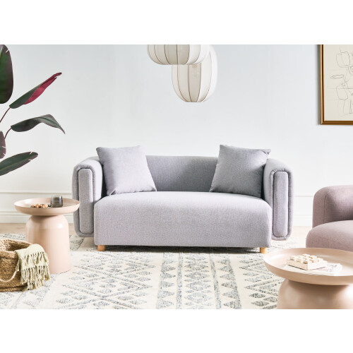 Beliani Sofa 2 Seater LILLEROD Fabric Grey 1