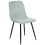 Beliani Set of 4 Dining Chairs TUSCOLA Fabric Light Green 4